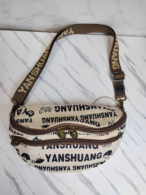 Original Fabric Bag, Chinese Trendy Fashion Casual Crossbody Chest Bag Waist Bag Dumpling Bag Women's Ultra-Light Bag