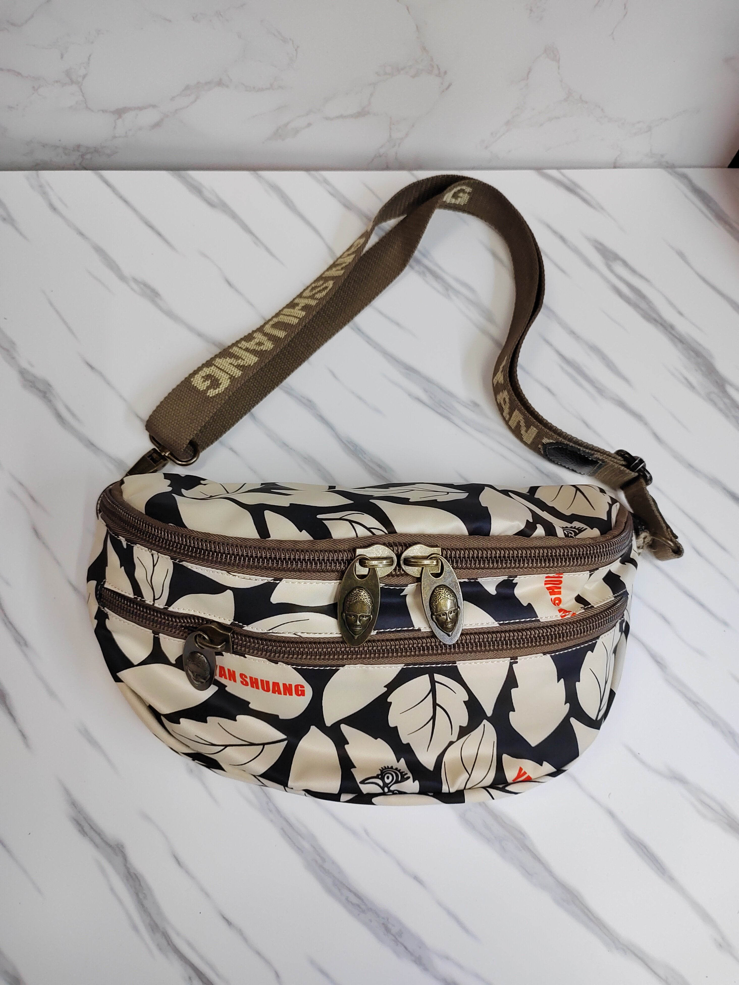 Original Fabric Bag, Chinese Trendy Fashion Casual Crossbody Chest Bag Waist Bag Dumpling Bag Women's Ultra-Light Bag