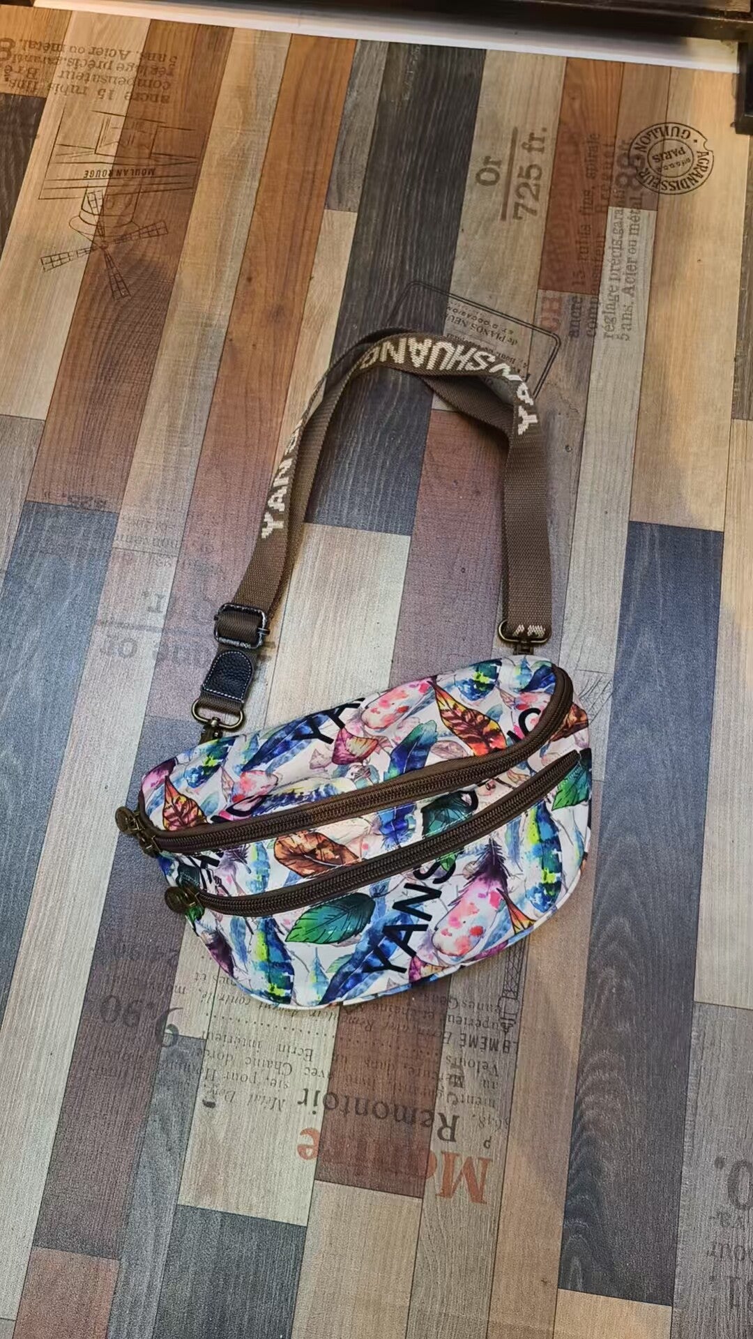 Original Fabric Bag, Chinese Trendy Fashion Casual Crossbody Chest Bag Waist Bag Dumpling Bag Women's Ultra-Light Bag